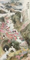 Artist Owned - The Wonderland Blooming With Peach Blossoms - Ink Chinese Color